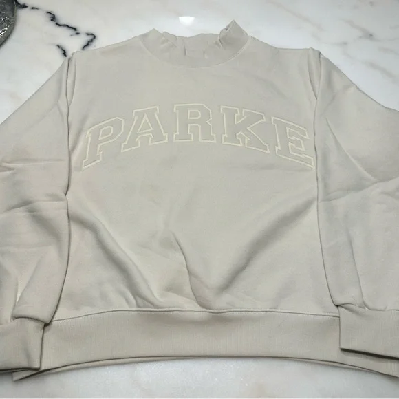 Parker Cream Sweatshirt with Logo - Picture 2 of 4
